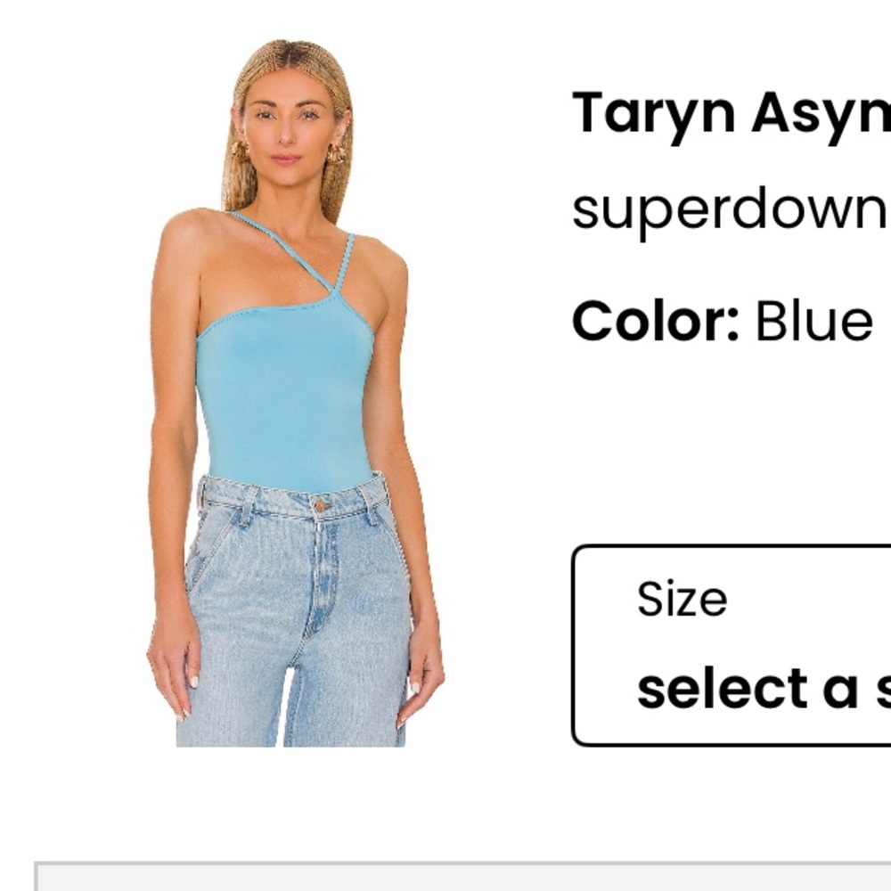 Superdown Asymmetrical, One Shoulder Bodysuit Fro… - image 1